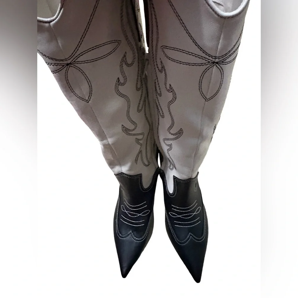 NWT INC International Concepts Hayleigh Kneed High Kitten Heel Boots - Picture 9 of 12